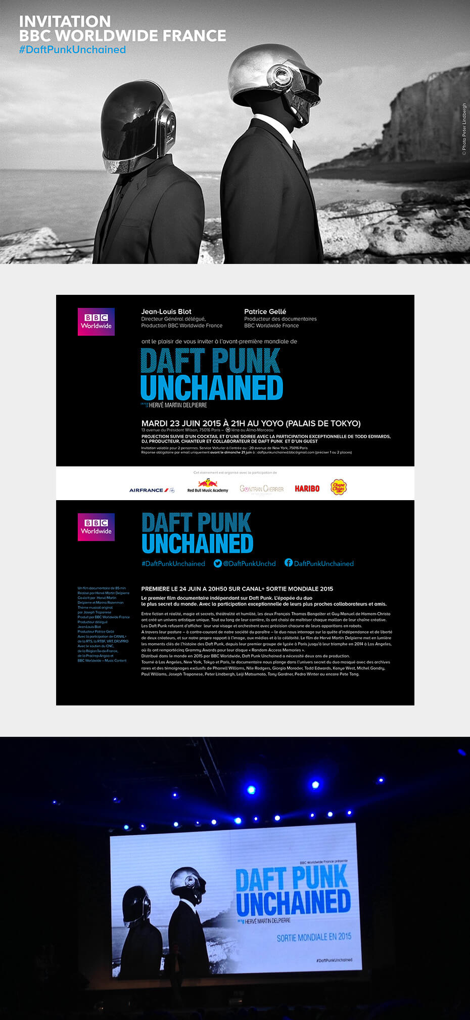 Invitation pour la projection Daft Punk Unchained